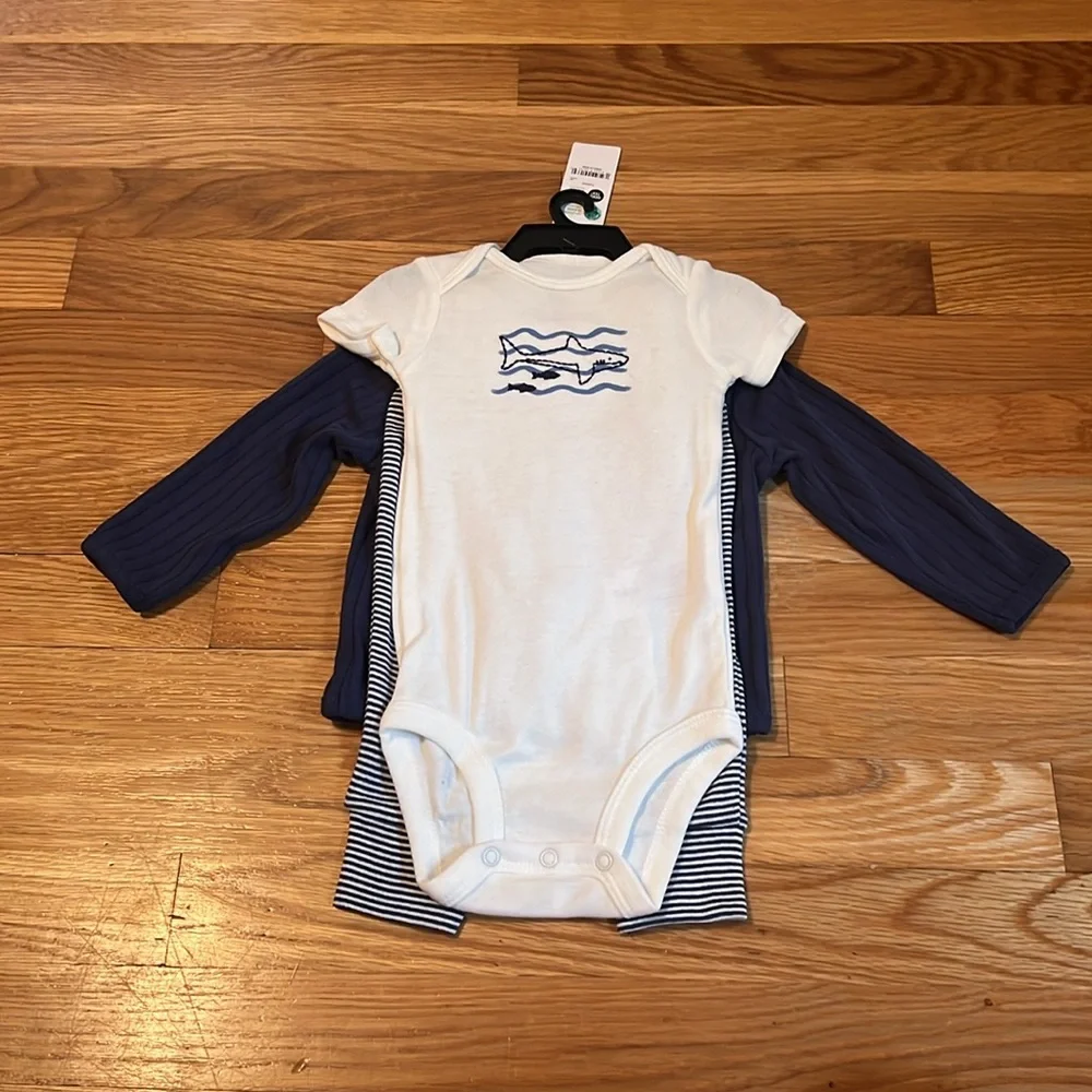 Carter's Child of Mine Baby‎ Boys' Blue Shark 3 Piece Set